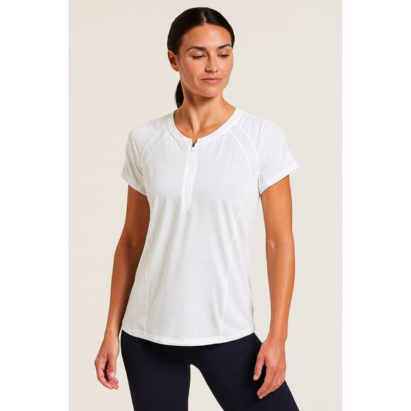 Athleta Pacifica UPF Top - White - Size Large - Back Pocket - Picture 1 of 11